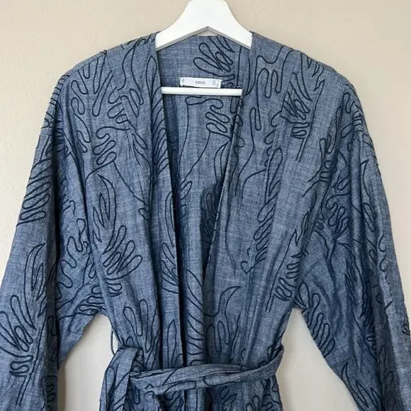 MANGO like new embroidered cotton caftan, size 6 - Picture 4 of 10